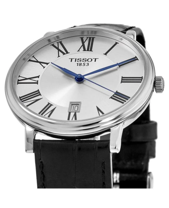 Tissot Tissot T-Classic Carson Silver Dial Black Leather Strap Men's Watch T122.410.16.033.00 3