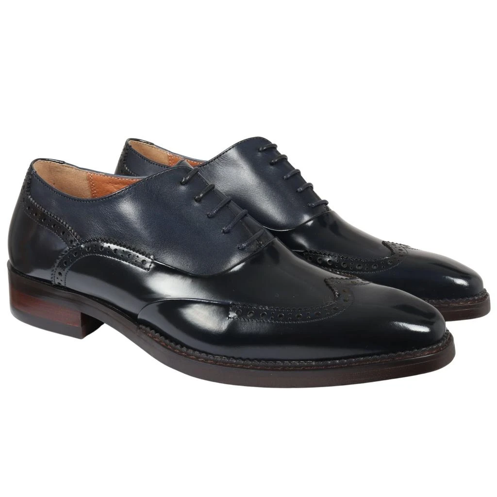Justin Reess Patent Leather Lace Up Brogue Formal Dress Shoe