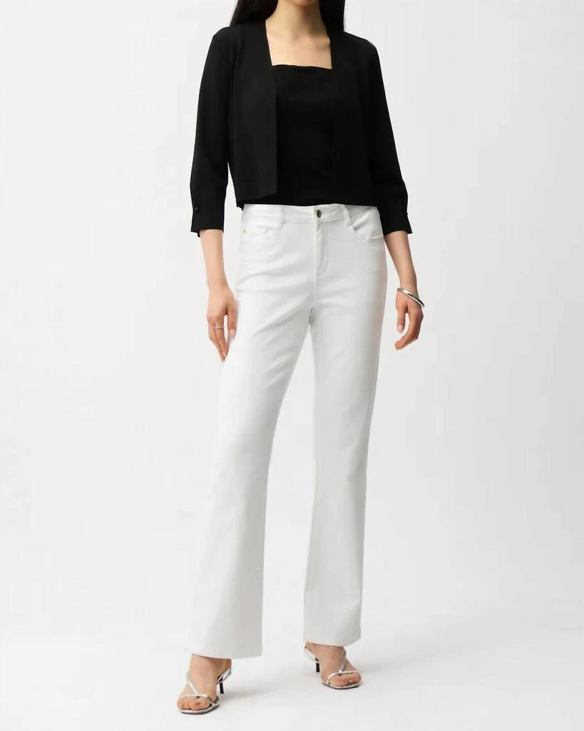 JOSEPH RIBKOFF Joseph Ribkoff - Sweater Knit Cover Up With Pearl Ornament