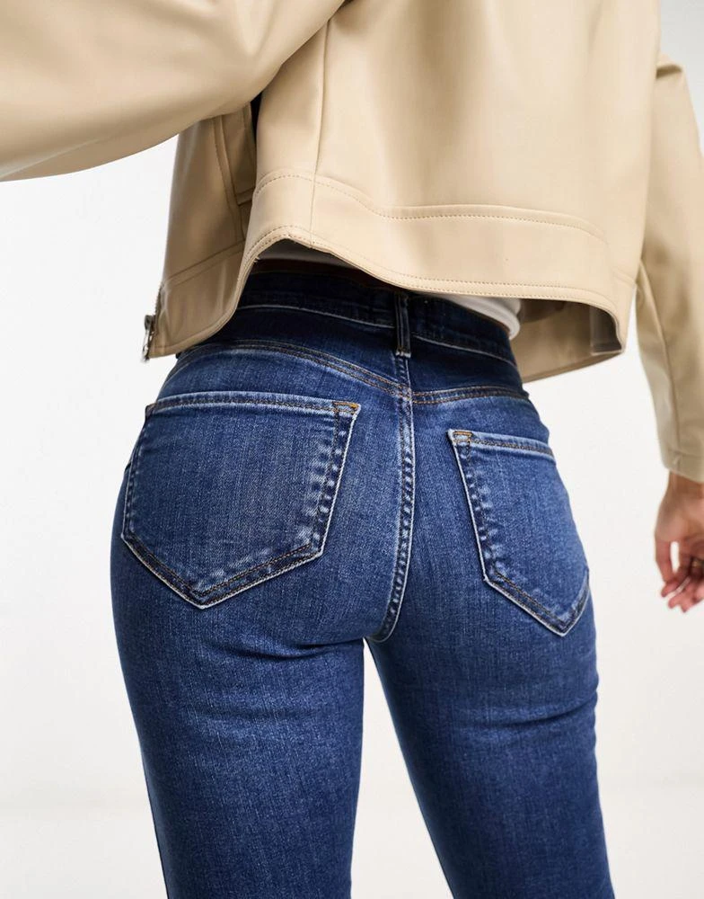 River Island River Island Molly mid rise sculpt skinny jeans in mid blue wash 2