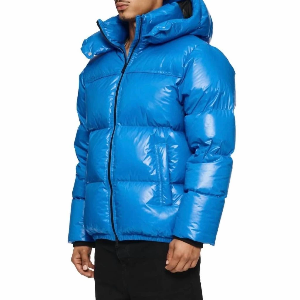 Purple Brand Nylon Down Puffer Jacket In Blue 2