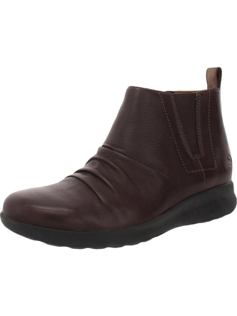 Unstructured by Clarks Un Adorn Mid Womens Leather Scrunch Ankle Boots 1