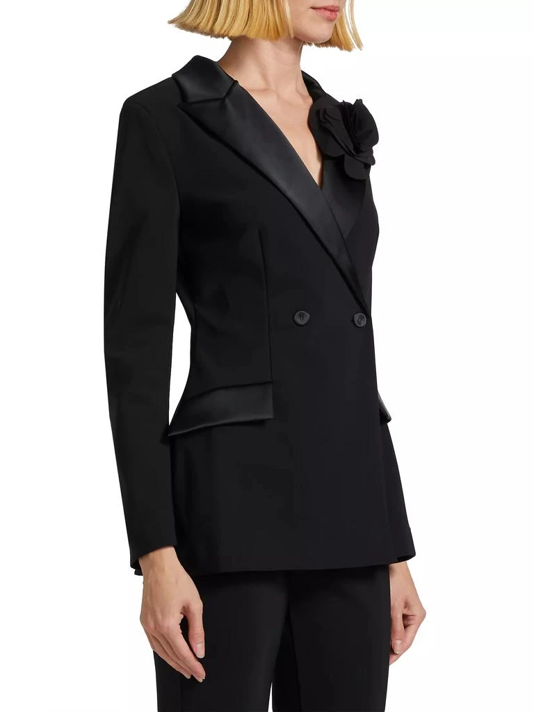 Chiara Boni Floral Double-Breasted Tuxedo Jacket 4