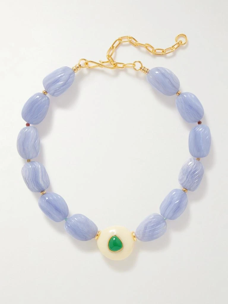 Lizzie Fortunato Andalusia Gold-plated Multi-stone Necklace - Sky blue