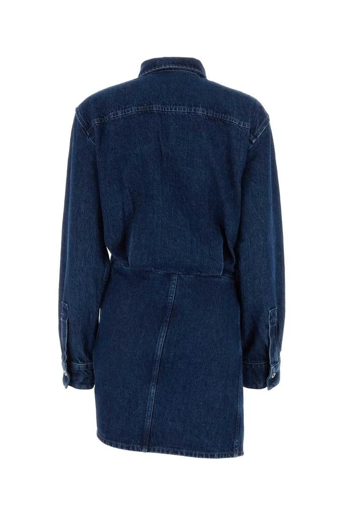 Off-White Off-White Buttoned Draped Denim Mini Dress 2