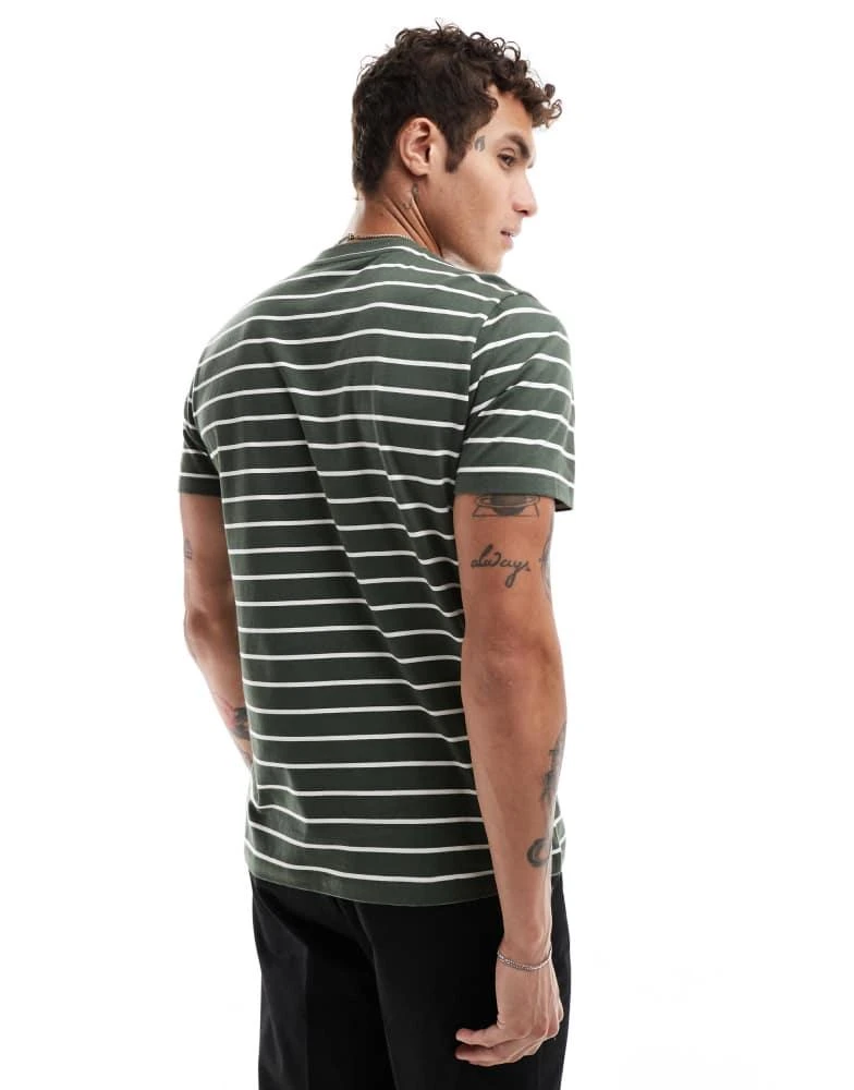 New Look New Look stripe t-shirt in green and white 2