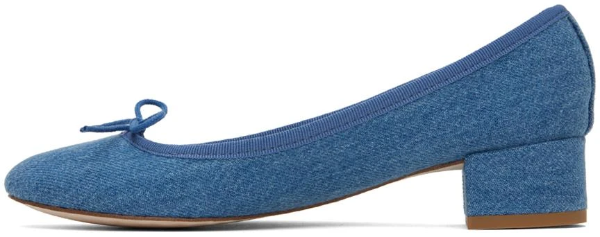 Repetto Blue Camille Denim Ballerina Heels 3