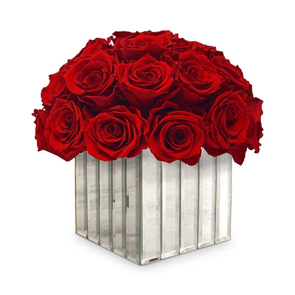 Rose Box NYC Modern Box with Half Ball of Roses 1