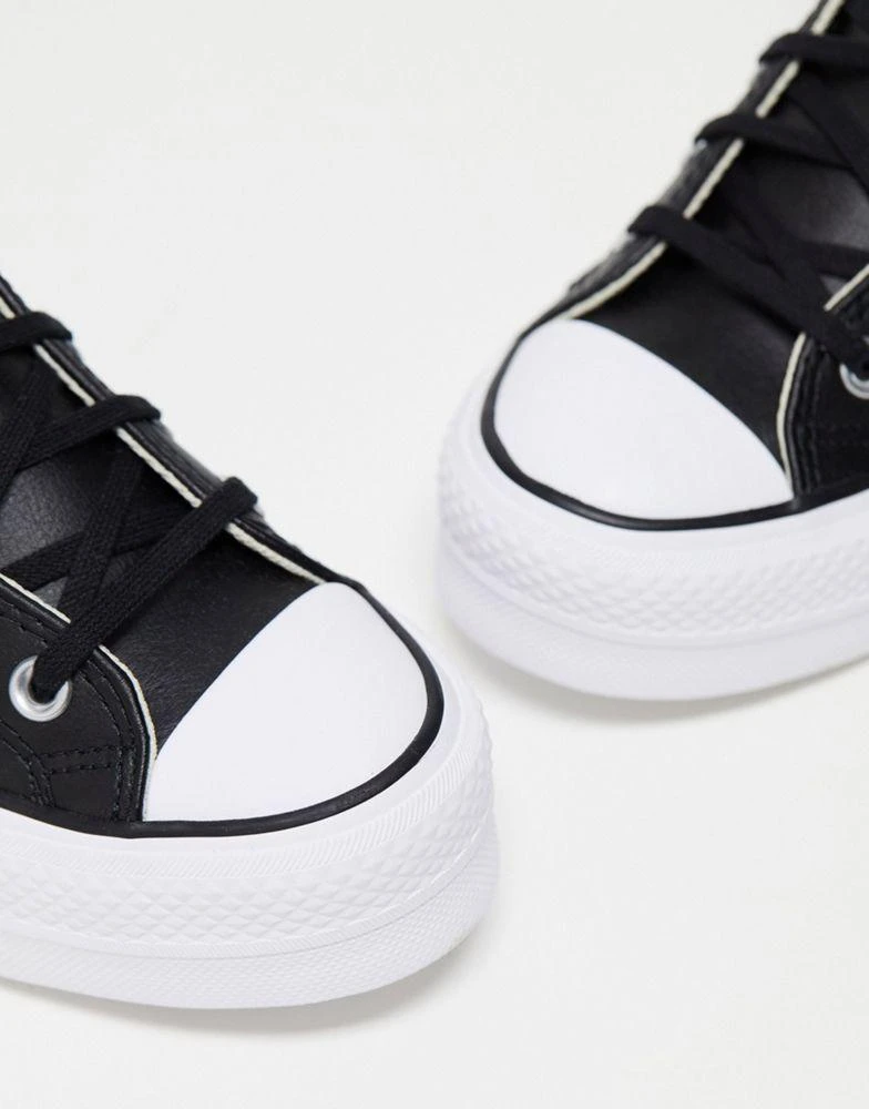 Converse Converse chuck taylor all star Hi lift trainers in black leather 3