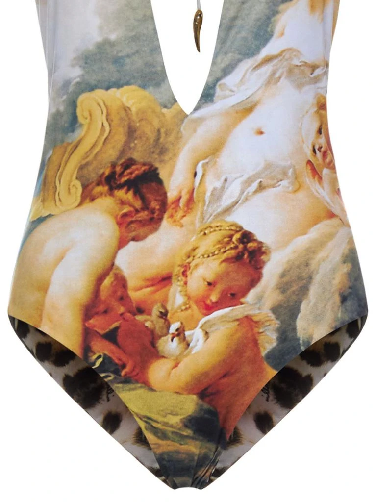 Roberto Cavalli Roberto Cavalli Painting-Print Halterneck Swimsuit 3