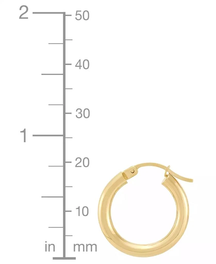 Macy's Polished Tube Hoop Earrings in 14K Yellow Gold 4