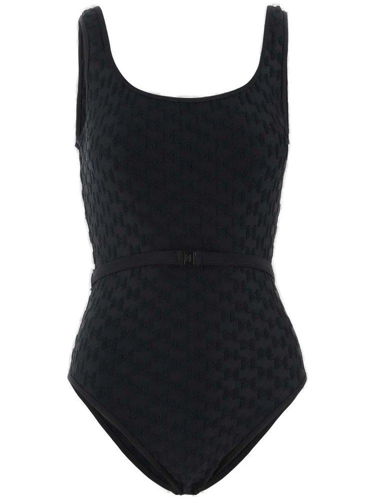 Karl Lagerfeld Karl Lagerfeld KL Mnogram Belted Swimsuit 1