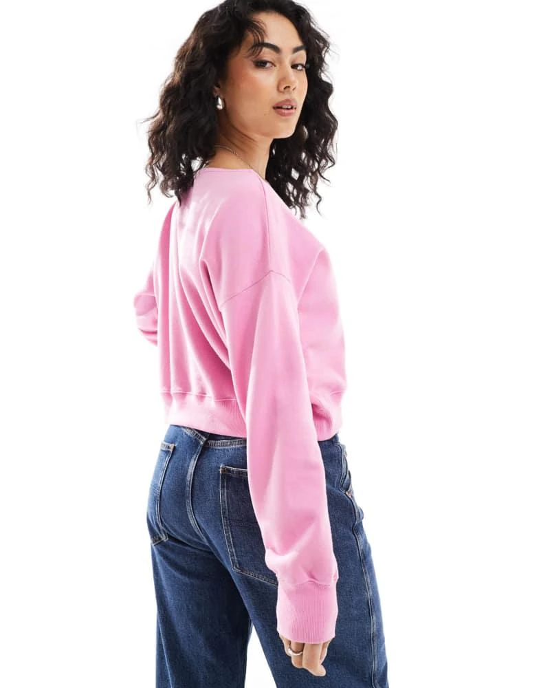 HOLLISTER Hollister off shoulder boyfriend sweat top in pink 2