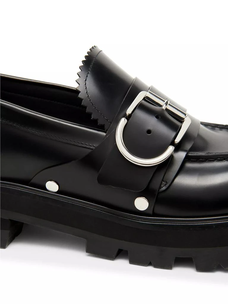 Alexander McQueen Buckle-Accented Leather Loafers 6