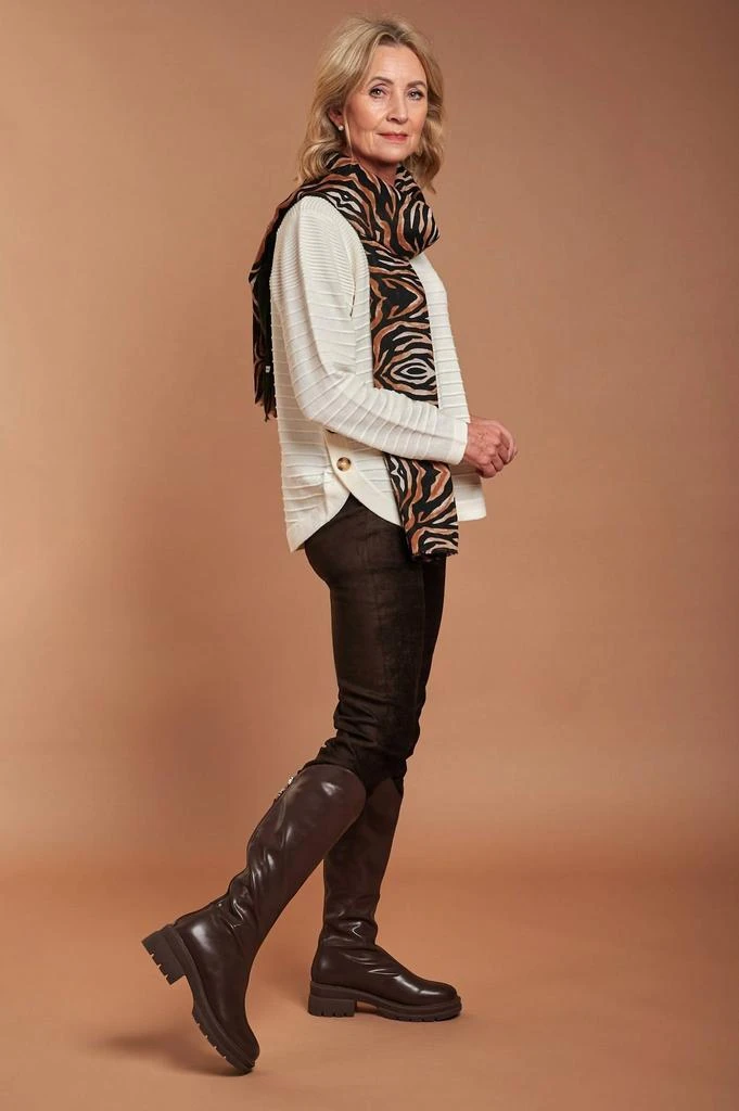 ROBELL Robell - Rose Stretch Faux Suede Trouser 3