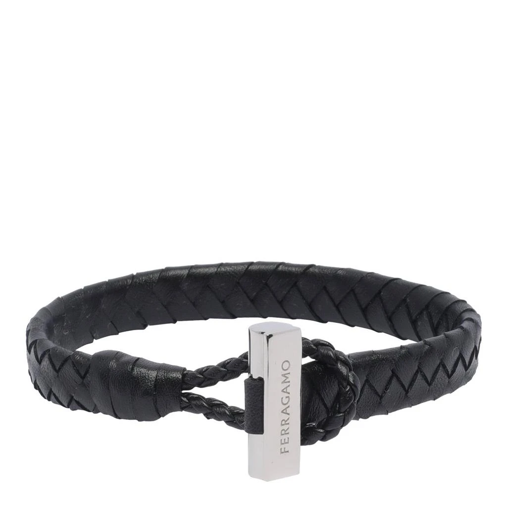 Salvatore Ferragamo Ferragamo Logo Engraved Braided Bracelet 1