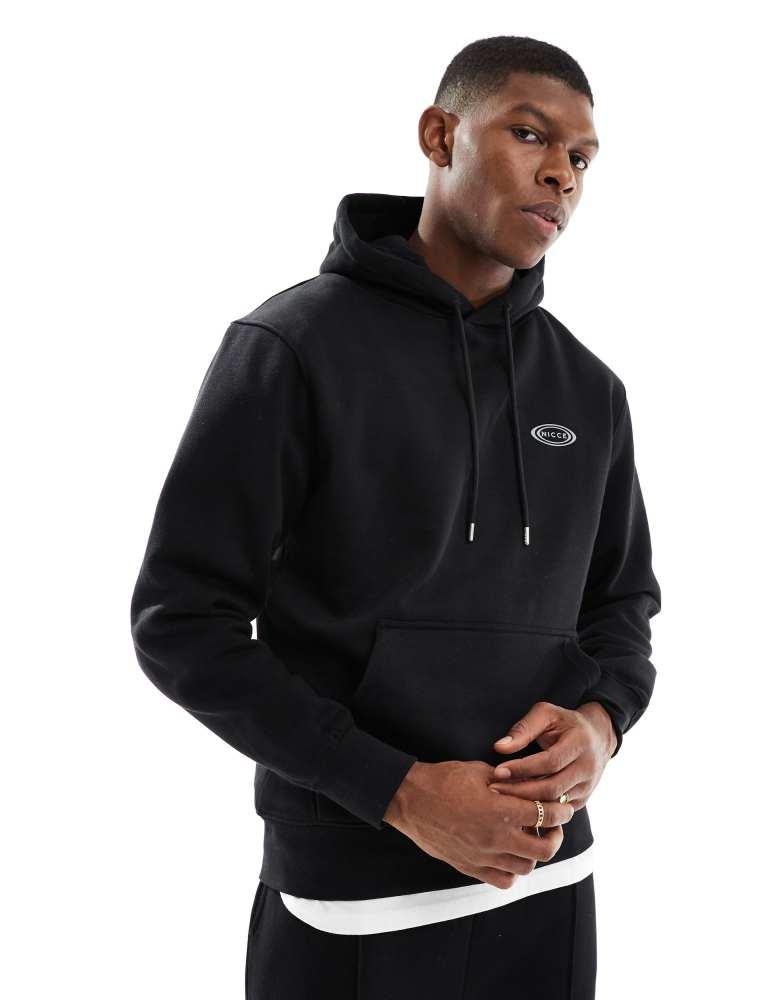 NICCE Nicce back print logo hoodie in black