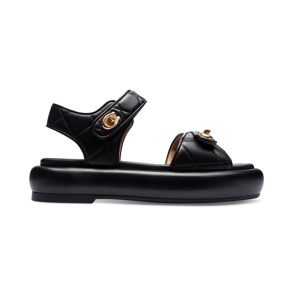 COACH Women's Peyton Double Buckle Flatform Sandals