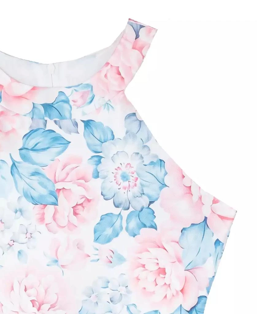 Rare Editions Big Girls Halter Floral Mikado Social Dress 4