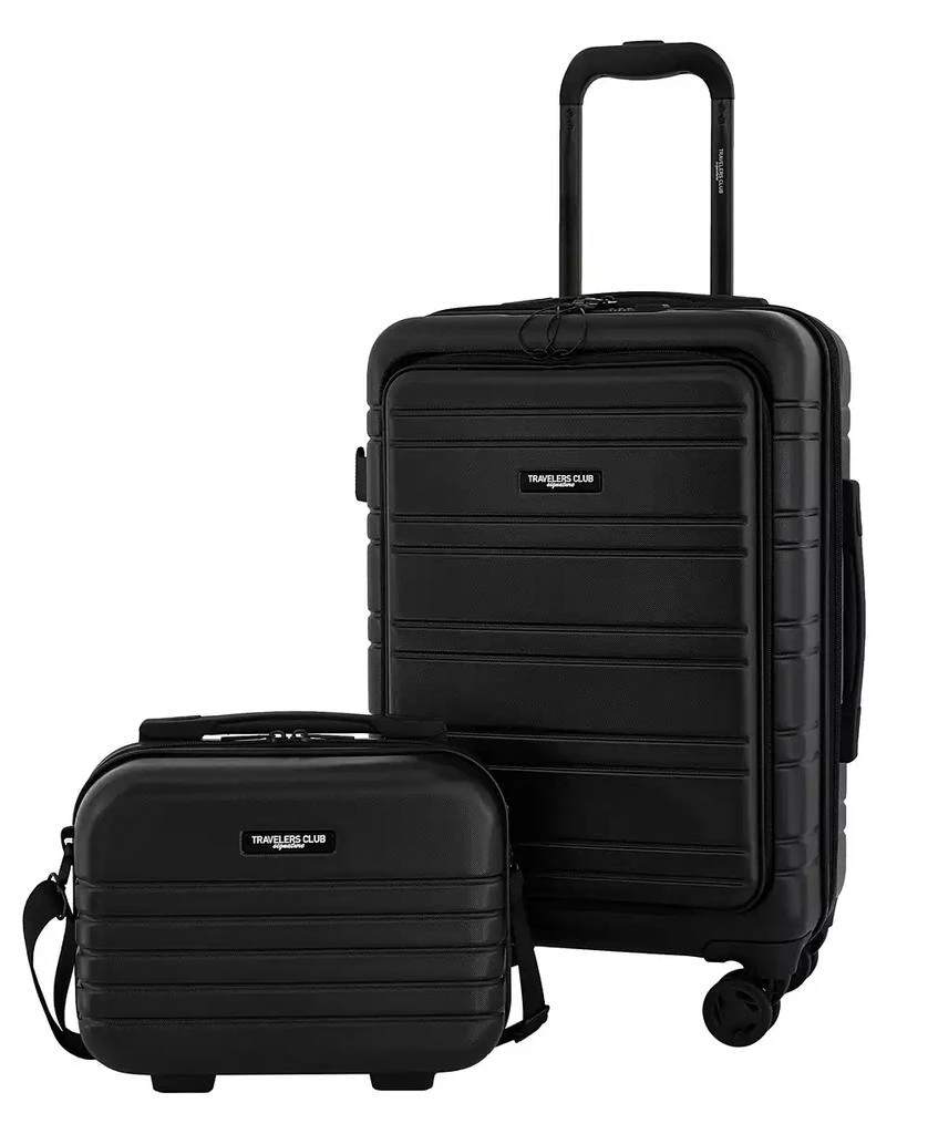 Travelers Club Discovery 2-Piece Expandable Rolling Carry-On Luggage Set