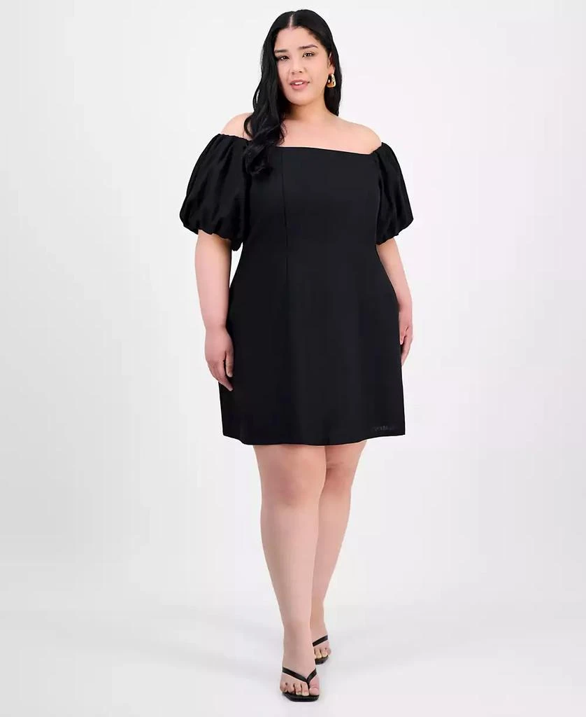 Trendy Plus Size Bubble-Sleeve Off-The-Shoulder Dress, Exclusively at  Macy's  On Sale Now with Up to 71% Off | Discover Exclusive Deals &  Savings at BeyondStyle  Authentic Bar III dress|women's fashion|dresses