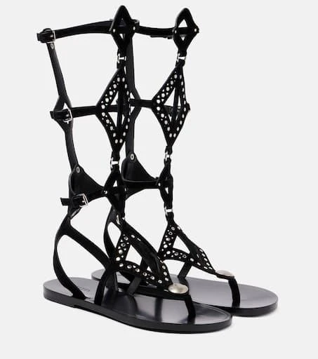 Isabel Marant Boham cutout suede gladiator sandals 1