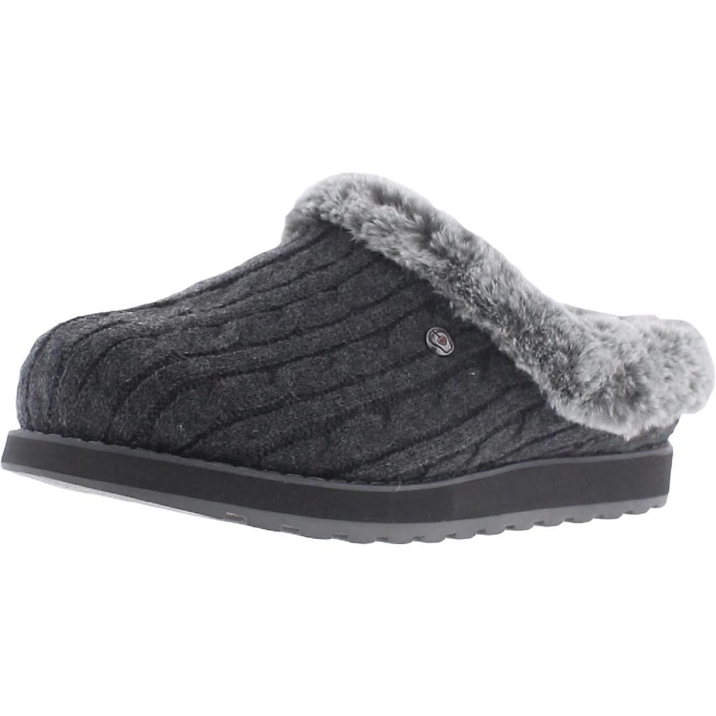SKECHERS Keepsakes Ice Angel Womens Cable Knit Faux Fur Clogs 2