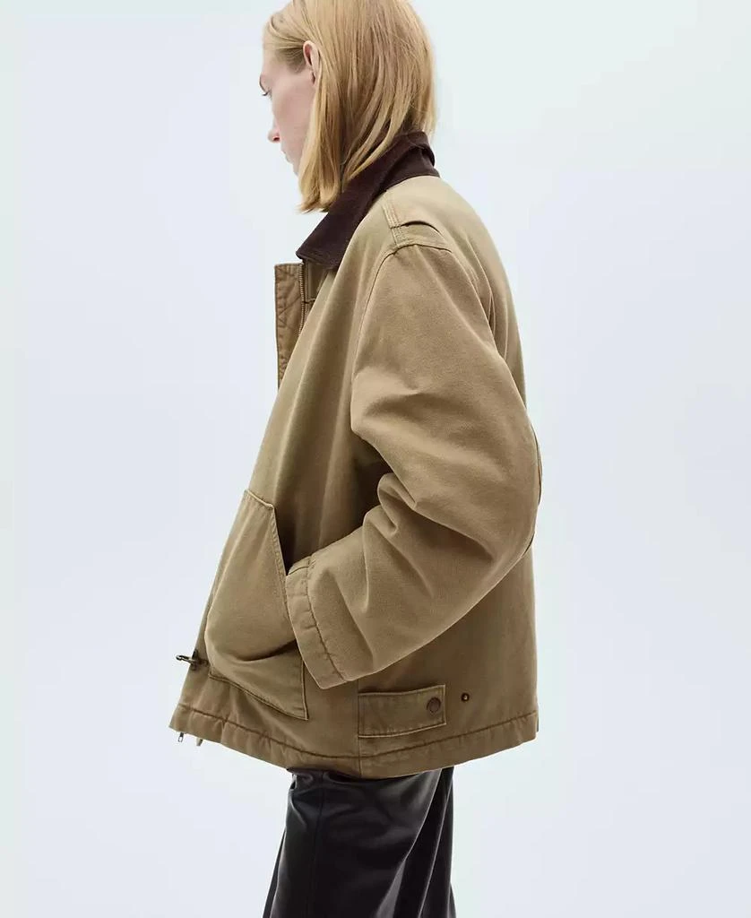 Mango Women's Contrasting Collar And Pockets Detail Parka Jacket 7