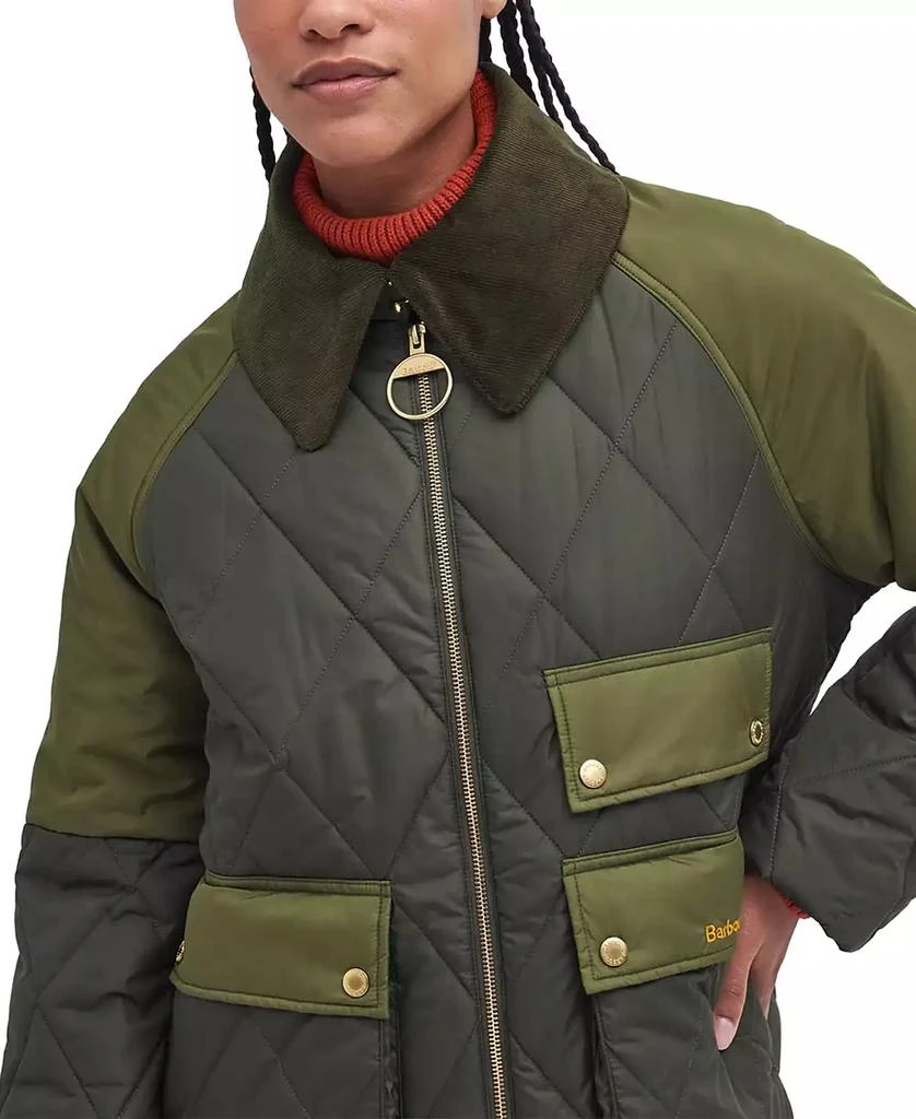 Barbour Women's Milby Quilted Corduroy-Collar Jacket 3