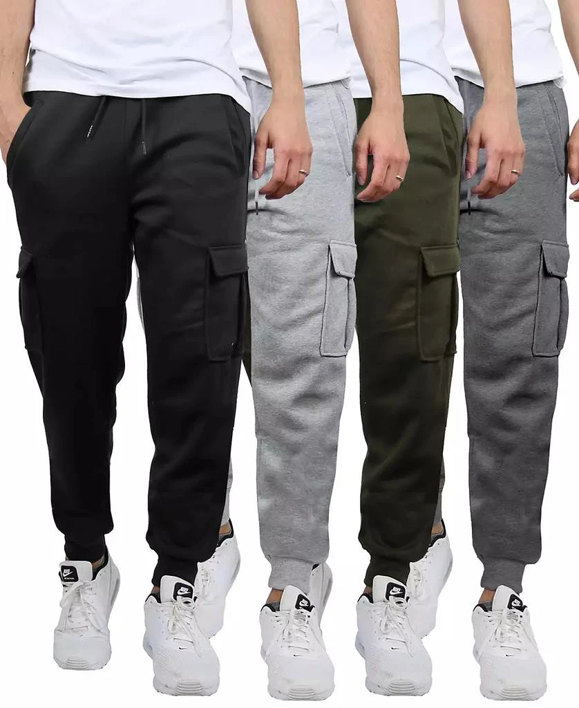 Blue Ice Men's Heavyweight Fleece-Lined Cargo Jogger Sweatpants-4PK 10