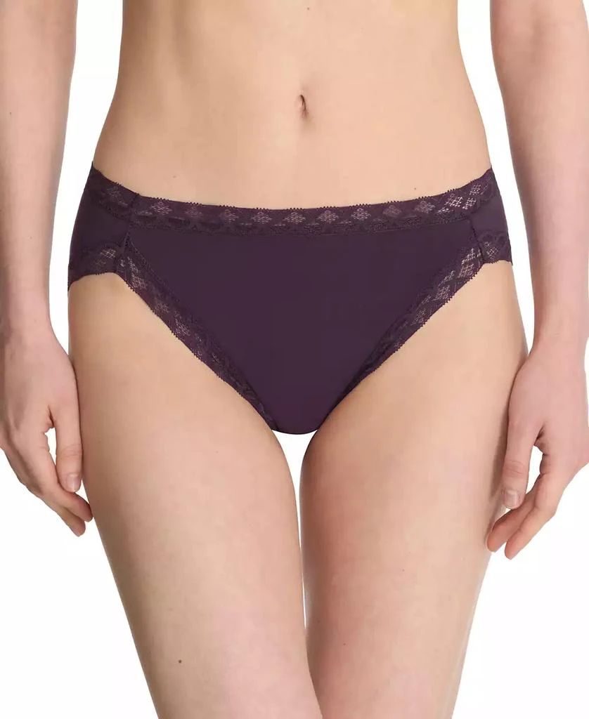 Natori Bliss Lace-Trim Cotton French-Cut Brief Underwear 152058 1