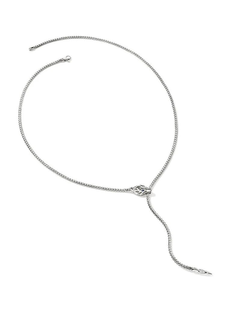 John Hardy Naga Dragon Sterling Silver 
Blue Sapphire Lariat Necklace 4