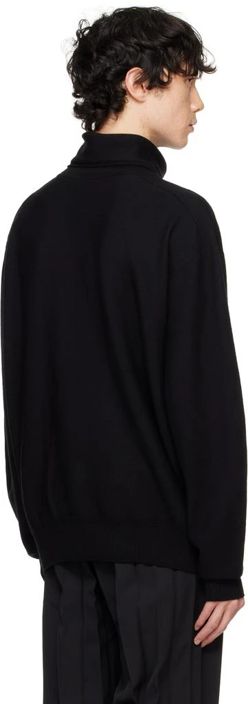 Homme Plissé Issey Miyake Black Wool Smooth Knit Turtleneck 3
