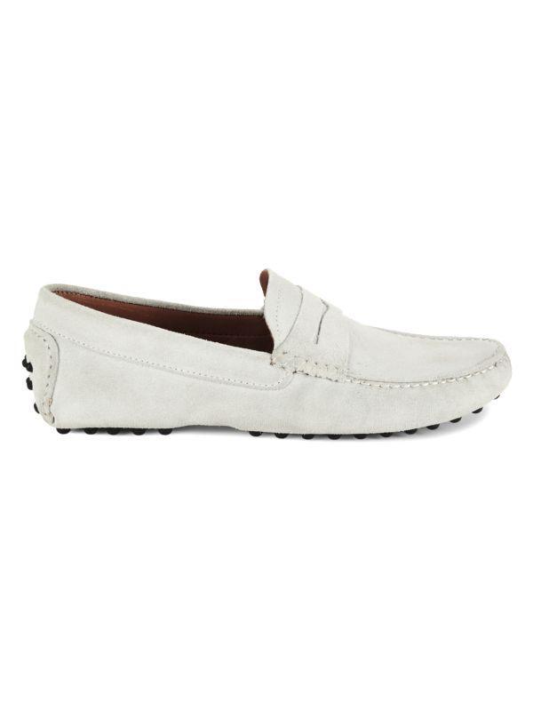 Massimo Matteo Suede Driving Penny Loafers