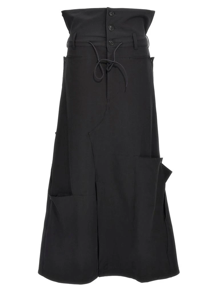 Y-3 Y-3 Vent Drawstring Midi Skirt 1