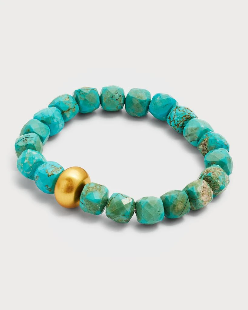 NEST Jewelry Turquoise Magnesite Stretch Bracelet 4