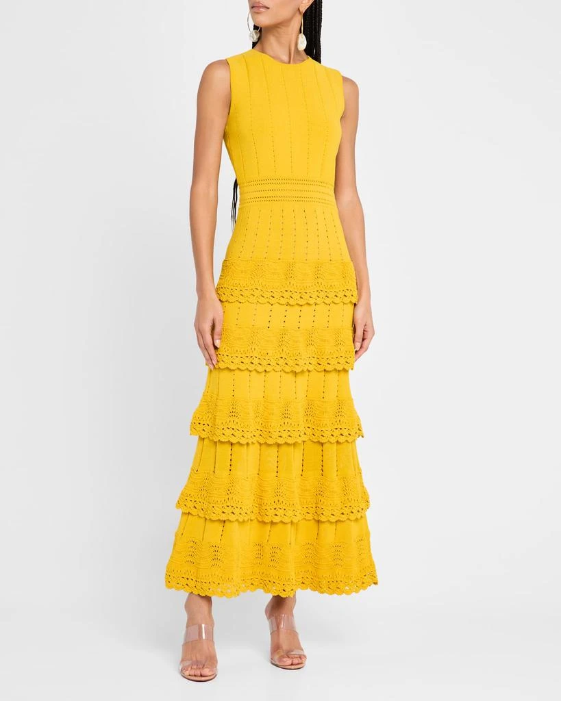 Shop Crochet Ruffle Pointelle Knit Sleeveless Midi Dress on Sale at  BeyondStyle  Get 60% Off Crochet Ruffle Pointelle Knit Sleeveless Midi  Dress with Limited-Time Flash Deals, Exclusive Discounts, and Special  Offers.