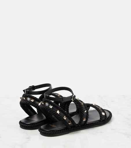 Valentino Rockstud Torchon leather sandals 2