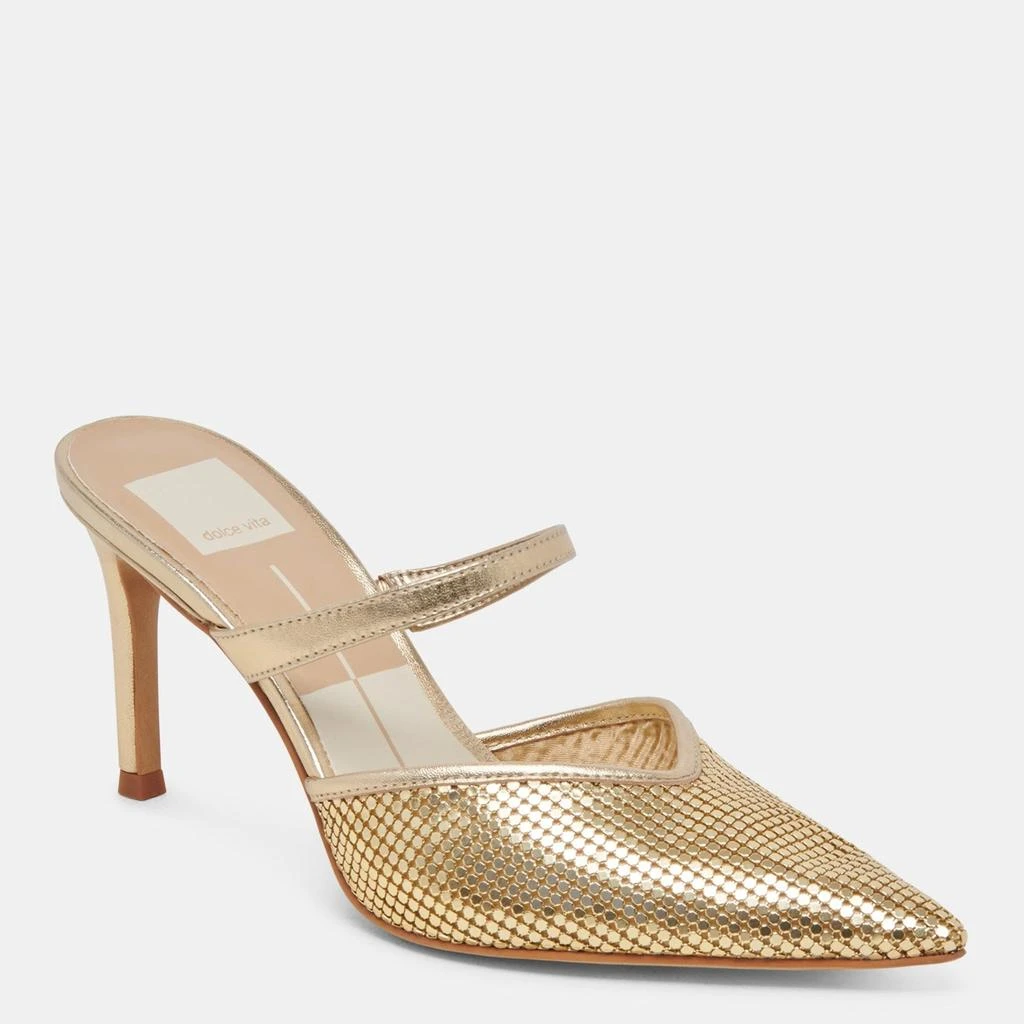 Dolce Vita Kanika Mesh Heels Gold Metallic Mesh 2