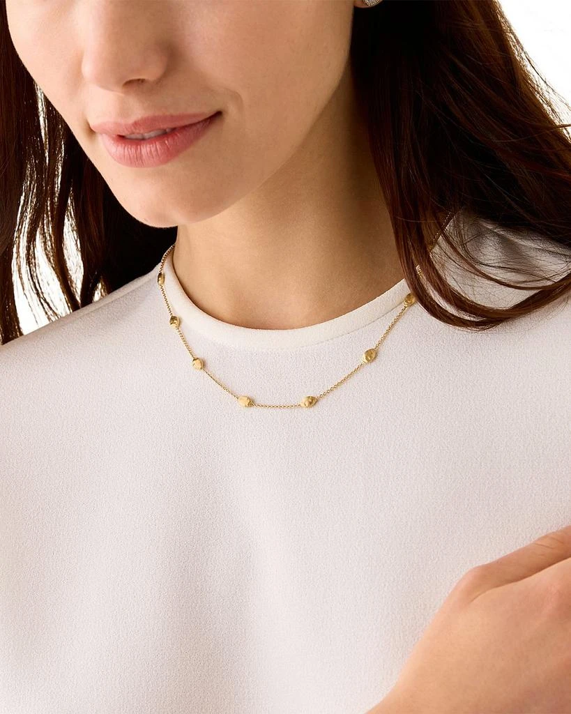 Marco Bicego 18K Yellow Gold Siviglia Textured Link Chain Necklace, 16.5" 2