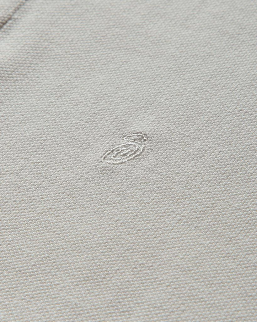 STUSSY Men's Classic Pique Polo Off White 4