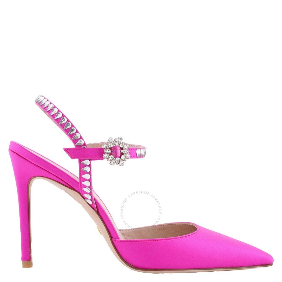 Stuart Weitzman Ladies Flamingo Gemcut 100 Ankle Strap Pump 1