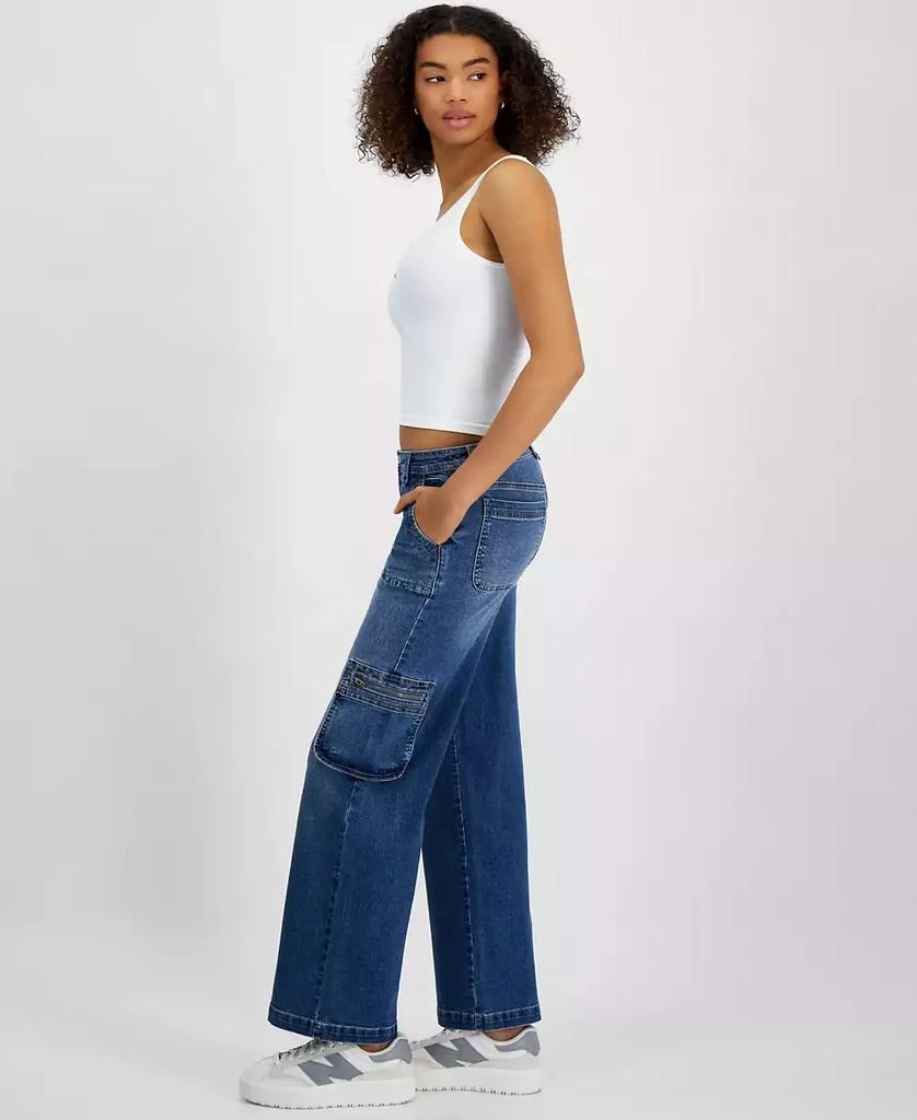 Celebrity Pink Juniors' Mid-Rise Wide-Leg Cargo Jeans 2