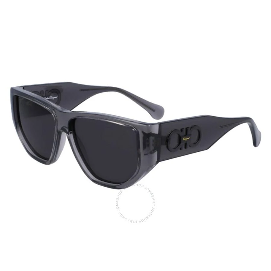 Dark Grey Geometric Unisex Sunglasses SF1077S 020 56 – On  display picture 1