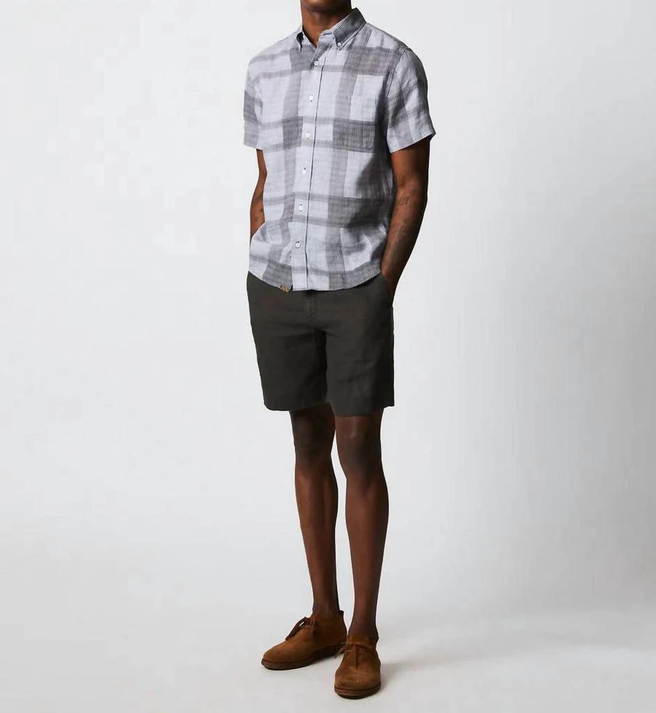 Billy Reid Men's Tuscumbia Shirt Button Down In Grey, White 3