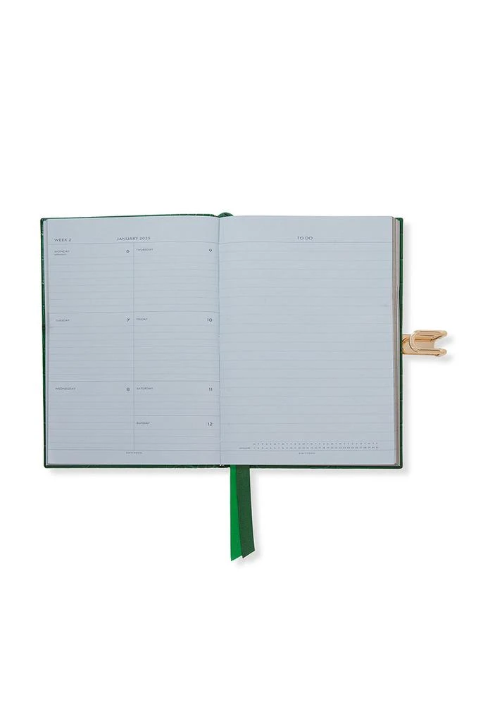 SMYTHSON 2025 Soho Weekly Diary with Slide in Mara in Clover 2