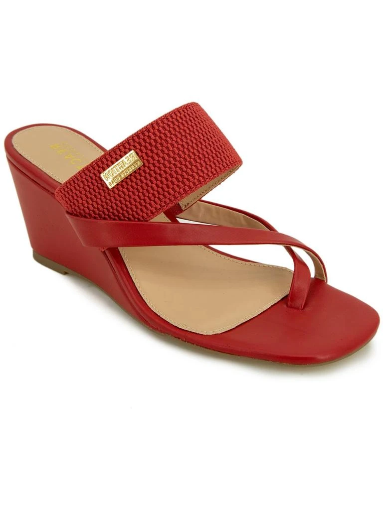 Kenneth Cole MORHAA CROSS Womens Open Toe Slip On Wedge Heels 4
