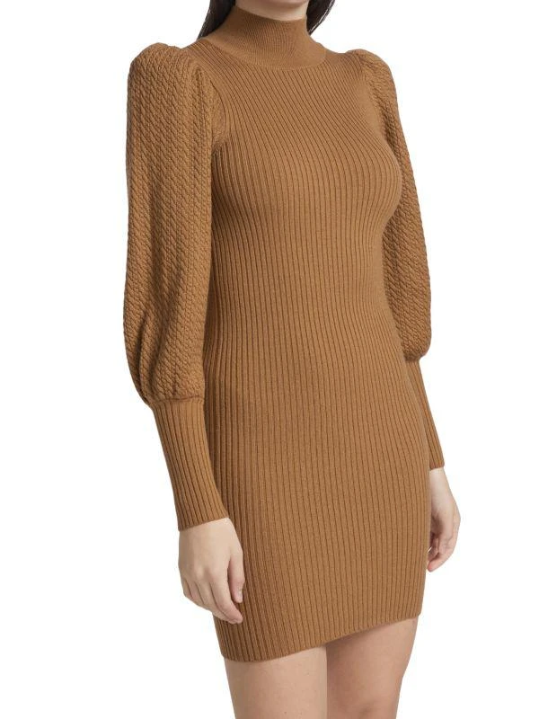 Alice + Olivia Caleb Wool Puff-Sleeve Sweaterdress 3