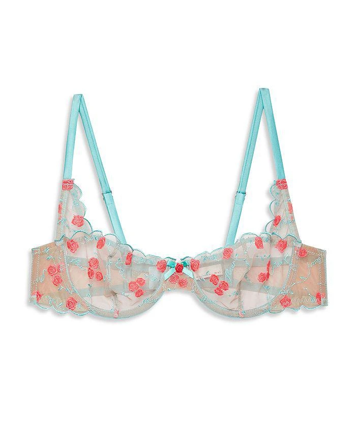 Fleur du Mal Rose and Vine Embroidered Balconette Bra 4