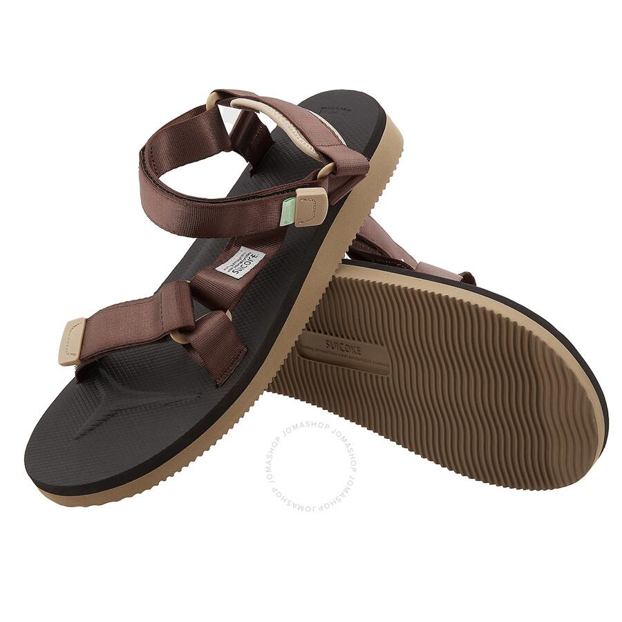 Suicoke Men's Brown X Beige Depa-Cab Sandals